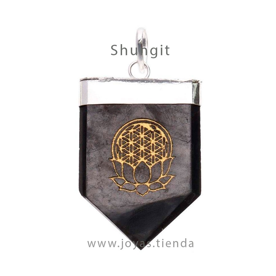 Colgante Shungit Flor de Loto