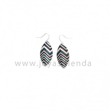 Pendientes Zanzibar Cebra Silver