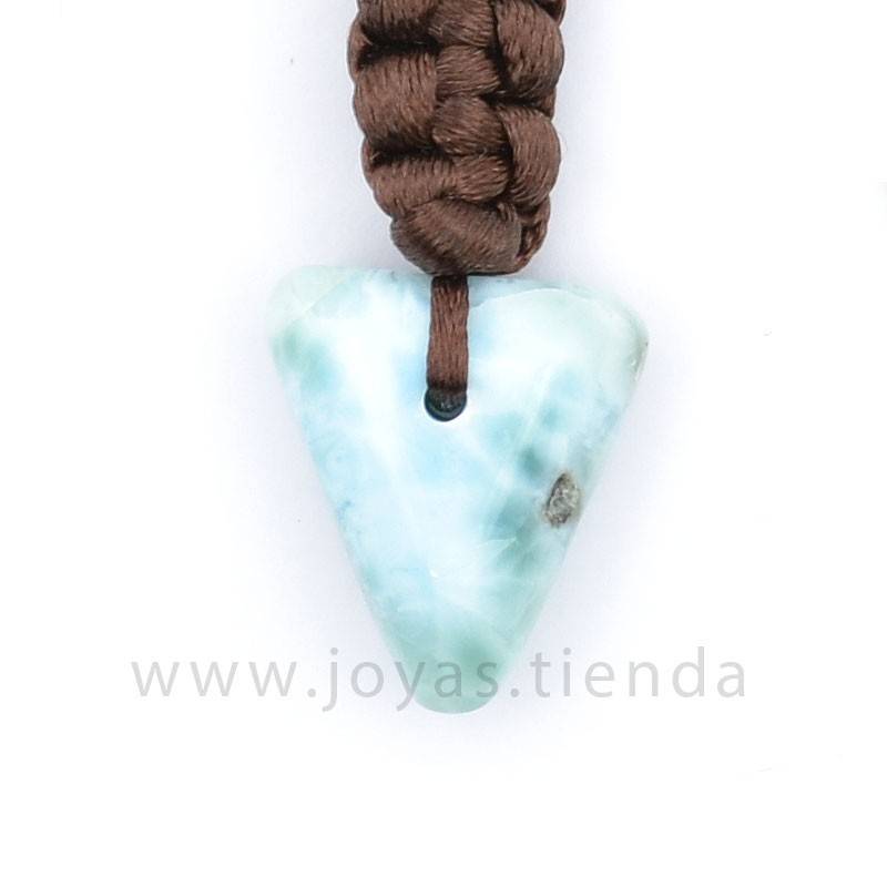 Colgante Larimar Triangular CL2 detalle Colgante Larimar Triangular CL2 detalle