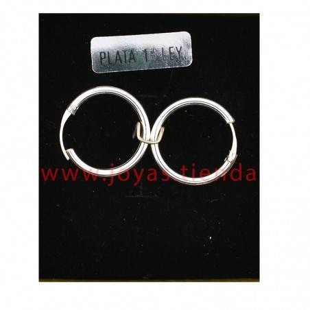 Pendientes de Plata 925 Aro 15mm