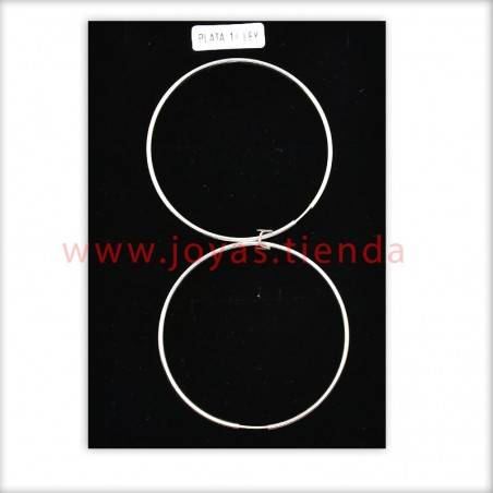 Pendientes de Plata 925 Aro 50mm